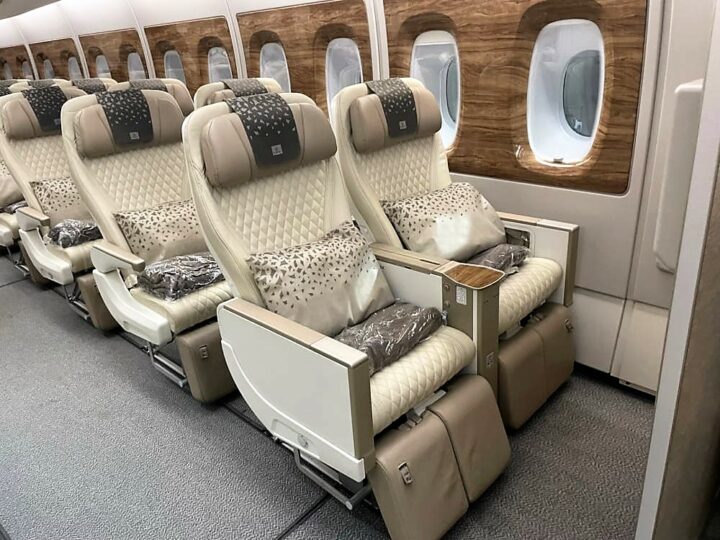 La nouvelle classe Economy Premium d’Emirates à bord d’un A380.