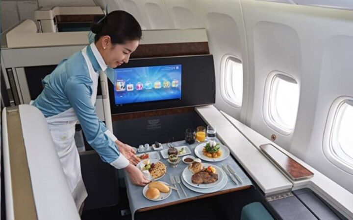 Korean Air, service en first. DR Korean Air, service en first. DR