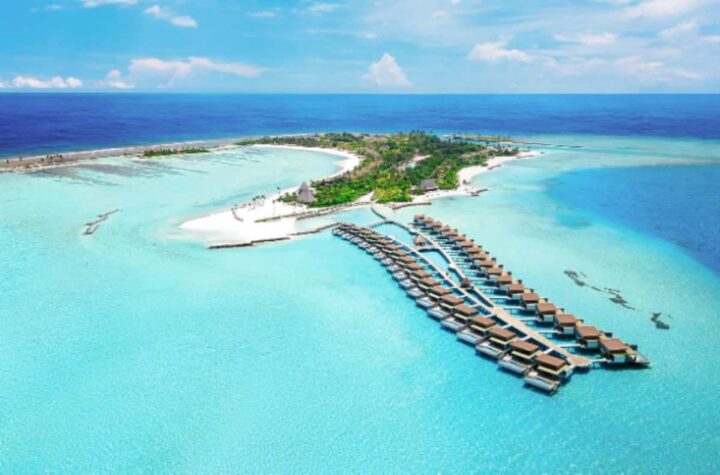 Kuda Villingili, vue aérienne. DR Kuda Villingili, vue aérienne. DR
