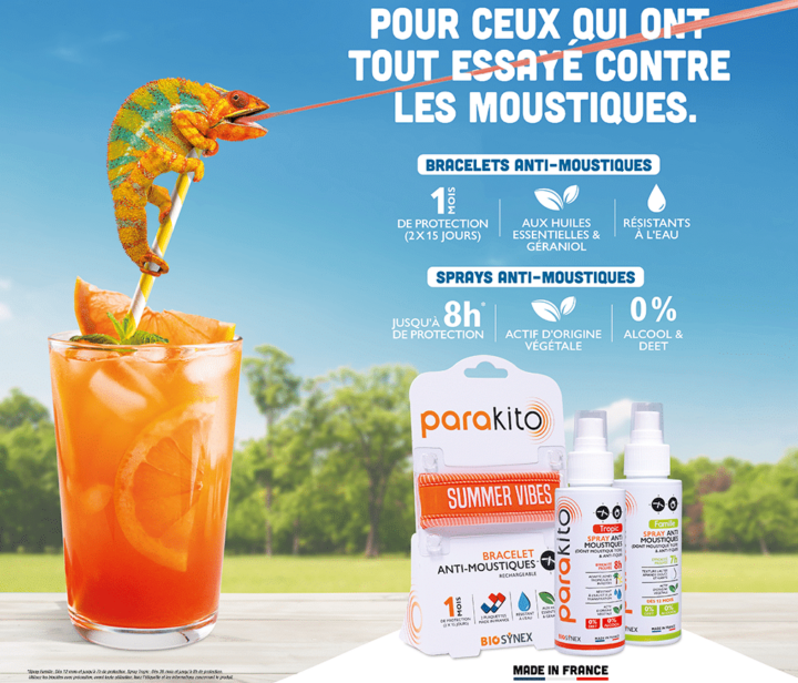 Parakito: l’anti-moustiques large spectre. DR Parakito: l'anti-moustiques large spectre. DR