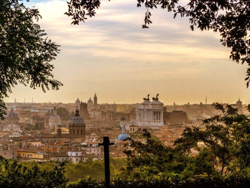 Rome depuis la Villa Pamphili Roma. DR